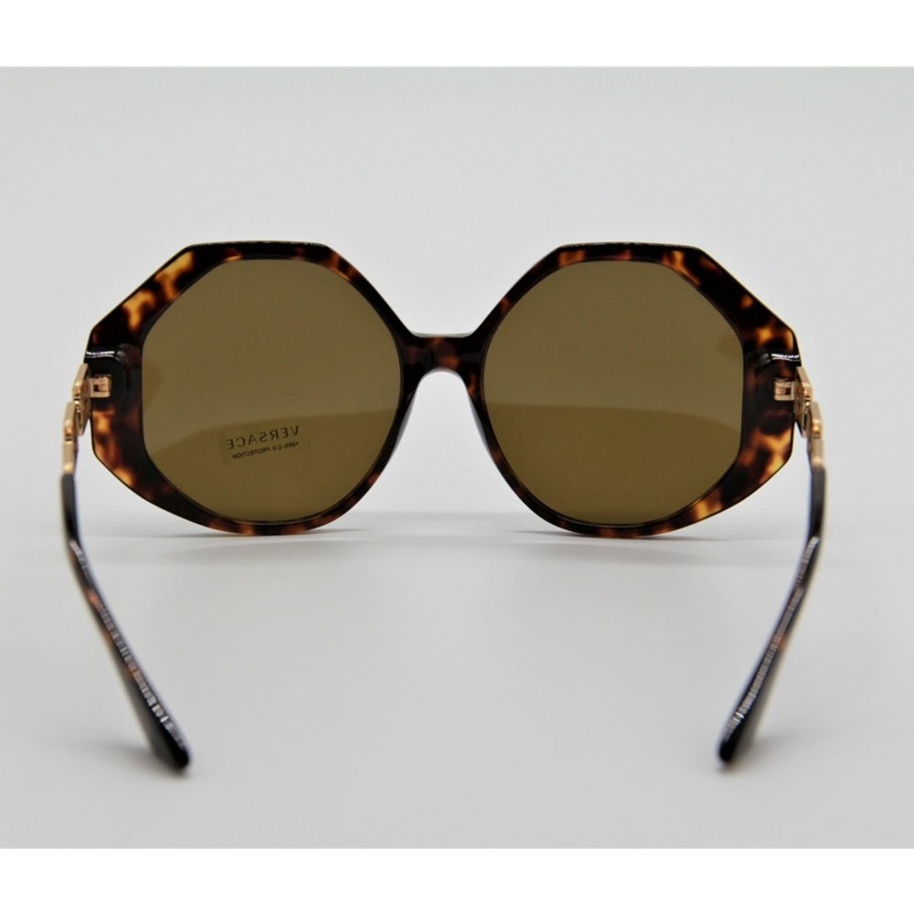NEW VERSACE VE4395 108/73 WOMEN’S OVERSIZED SUNGLASSES MOD 4395 HAVANA BROWN - Picture 6 of 10